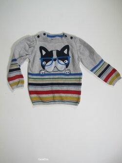 Šedý svetr pro kluky s pruhy secondhand Šedý svetr pro kluky s pruhy secondhand