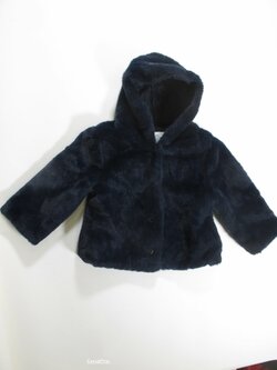 Chlupatý kabátek modrý secondhand Chlupatý kabátek modrý secondhand