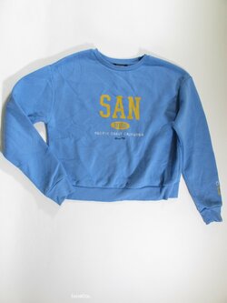 Mikina pro holky modrá, crop secondhand Mikina pro holky modrá, crop secondhand
