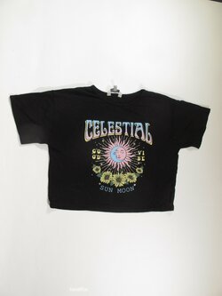 Triko pro holky černé crop secondhad Triko pro holky černé crop secondhad