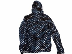 Černá bunda šusťáková s puntíkami pro holky secondhand Peter Storm Černá bunda šusťáková s puntíkami pro holky secondhand Peter Storm