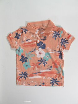 Triko pro kluky lososové s kytkami secondhand Triko pro kluky lososové s kytkami secondhand