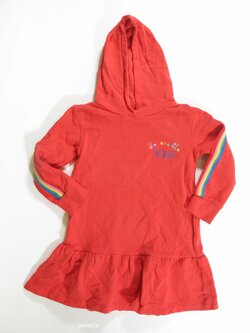 MIkina -mikinové šaty červené secondahand MIkina -mikinové šaty červené secondahand