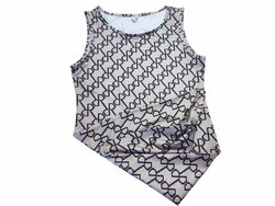 Šaty světlé s černým vzorem secondhand Šaty světlé s černým vzorem secondhand