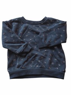 Tmavě modrá mikina s kytičkami pro holky secondhand Primark Tmavě modrá mikina s kytičkami pro holky secondhand Primark