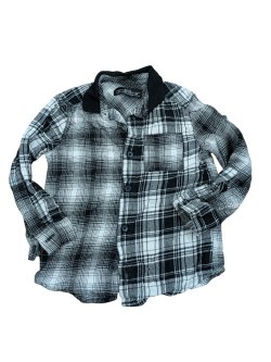 Černá kostkovaná košile pro kluky secondhand secondhand - Černá kostkovaná košile pro kluky secondhand secondhand -