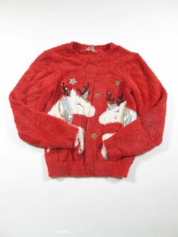 Červený vánoční svetr second hand Červený vánoční svetr second hand
