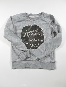 Šedá mikina s potiskem second hand Šedá mikina s potiskem second hand