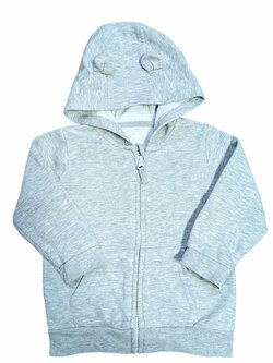 Šedá mikina s ušima na kapuci pro kluky secondhand George Šedá mikina s ušima na kapuci pro kluky secondhand George