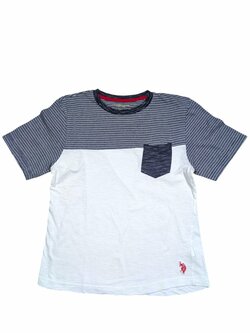 Pruhované triko s kapsičkou pro kluky secondhand US Polo Pruhované triko s kapsičkou pro kluky secondhand US Polo