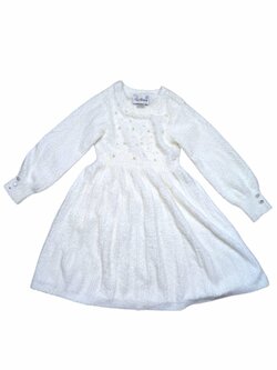 Bílé teplé šaty pro holky secondhand Rare Editions Bílé teplé šaty pro holky secondhand Rare Editions