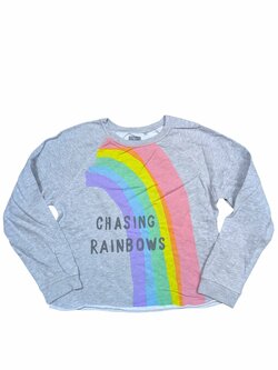 Šedá mikina s duhou pro holky secondhand Next Šedá mikina s duhou pro holky secondhand Next