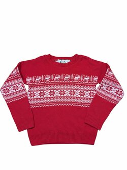 Červený svetr se vzorem secondhand Červený svetr se vzorem secondhand