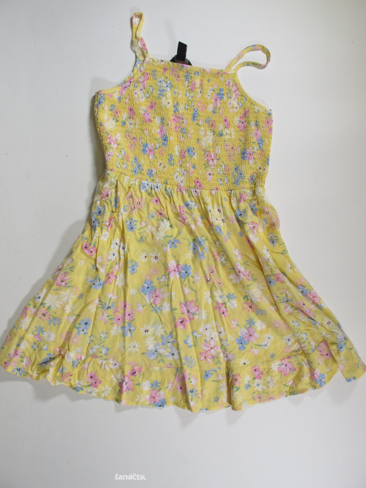 Šaty  pro holky s kytkami žluté  secondhand